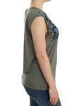 Load image into Gallery viewer, Costume National Chic sleeveless grey top with blue trim
