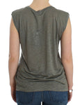 Load image into Gallery viewer, Costume National Chic sleeveless grey top with blue trim
