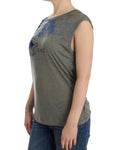 Load image into Gallery viewer, Costume National Chic sleeveless grey top with blue trim
