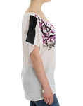 Load image into Gallery viewer, Costume National Chic white T-shirt with V-neck and motif print
