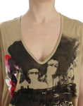 Load image into Gallery viewer, Costume National Chic tunic top with V-neck and motif print
