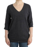 Load image into Gallery viewer, Costume National Chic short-sleeved V-neck sweater in alpaca blend
