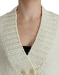 Load image into Gallery viewer, Costume National Elegant White Knit Cape Cardigan Hybrid
