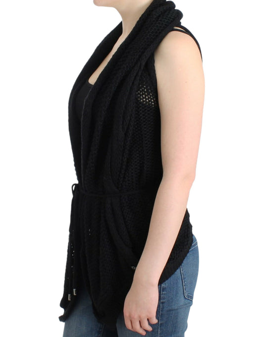 Costume National Chic Sleeveless Knitted Vest Cardigan