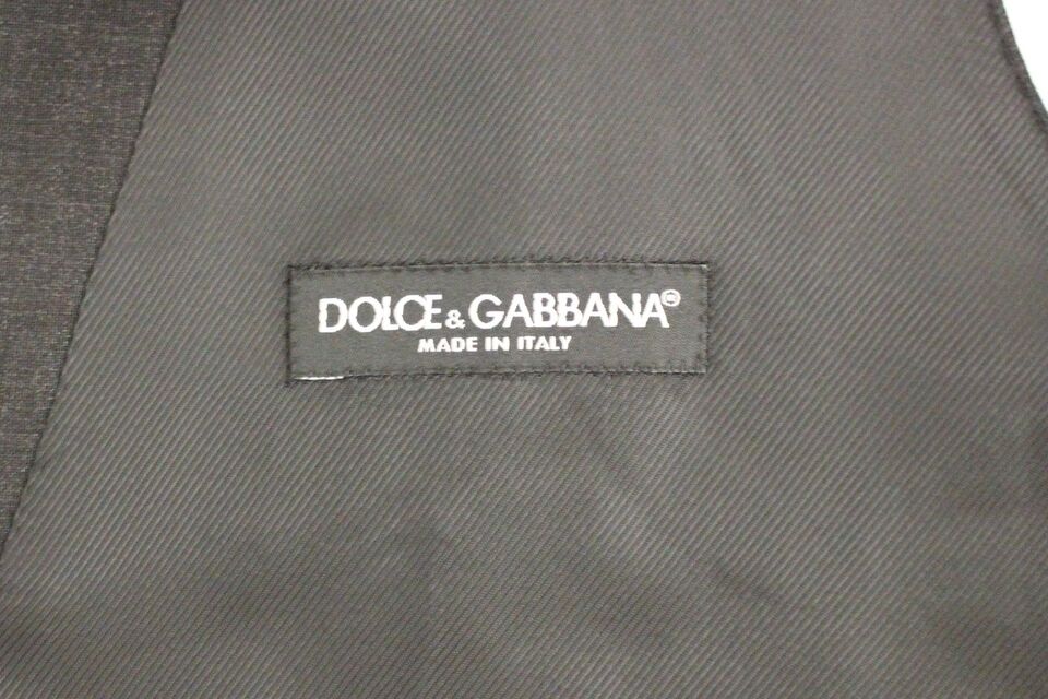 Dolce & Gabbana Glatte graue Wollweste