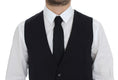 Load image into Gallery viewer, Dolce & Gabbana Elegant Blue Cotton Stretch Dress Vest
