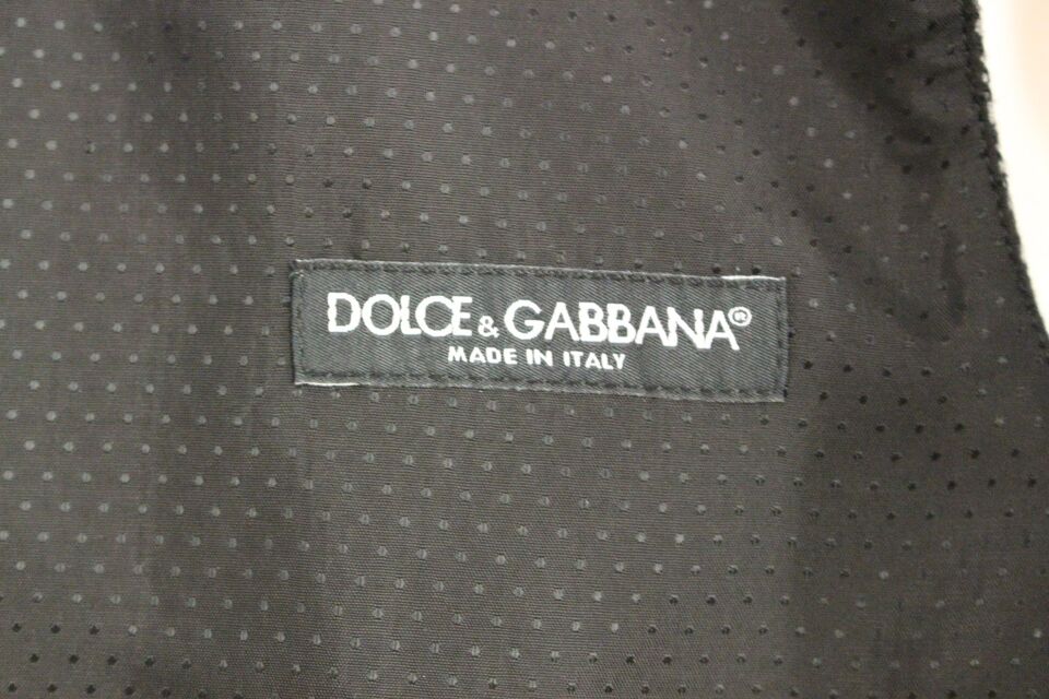 Dolce & Gabbana Elegantes einreihiges graues Kleid Weste