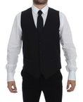 Load image into Gallery viewer, Dolce & Gabbana Elegant Black Wool Silk Dress Vest
