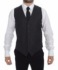 Load image into Gallery viewer, Dolce & Gabbana Elegant gray striped dress vest
