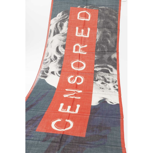 Trussardi Multicolored printed wool blend scarf