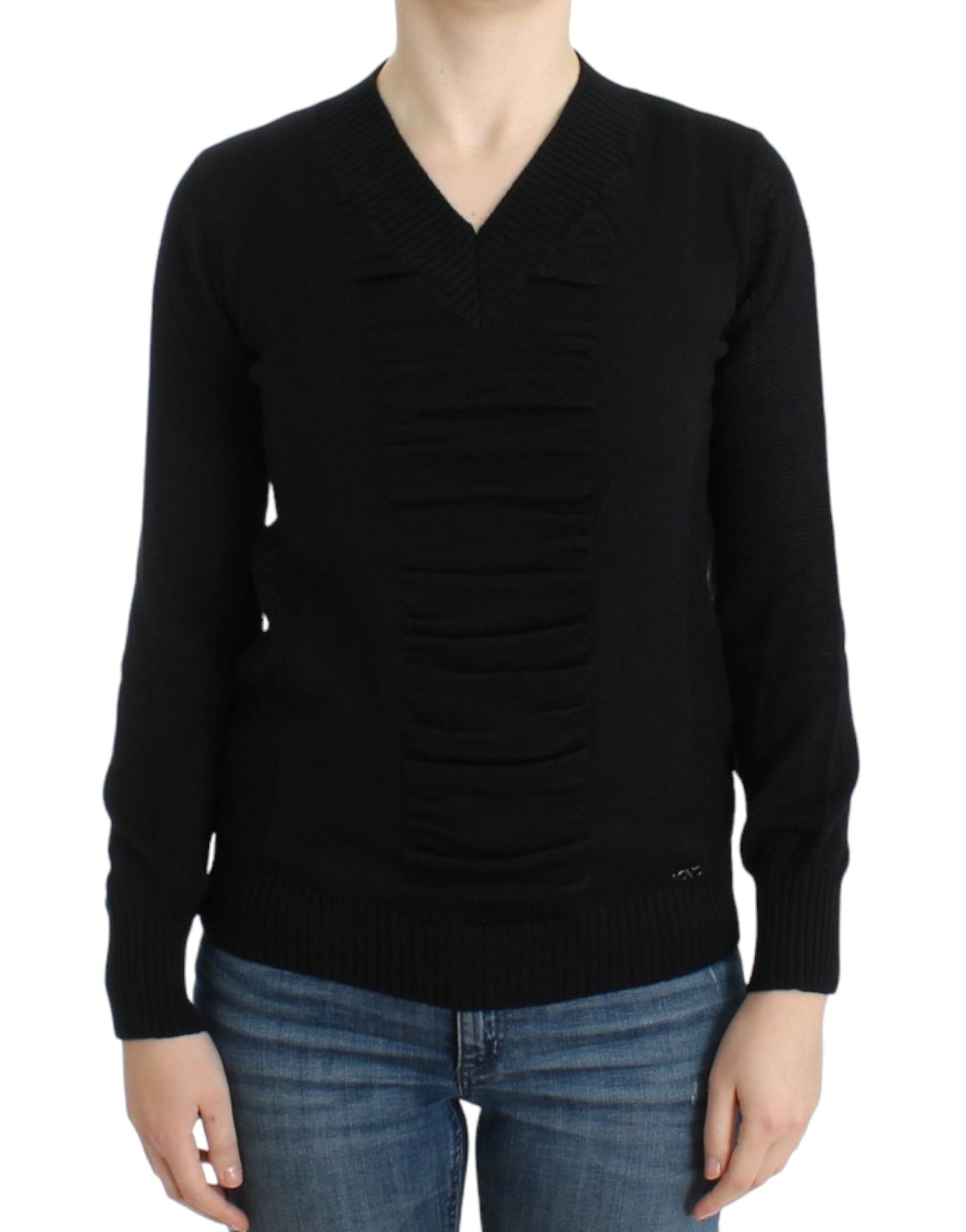 Costume National Leichter Pullover mit elegantem V-Ausschnitt