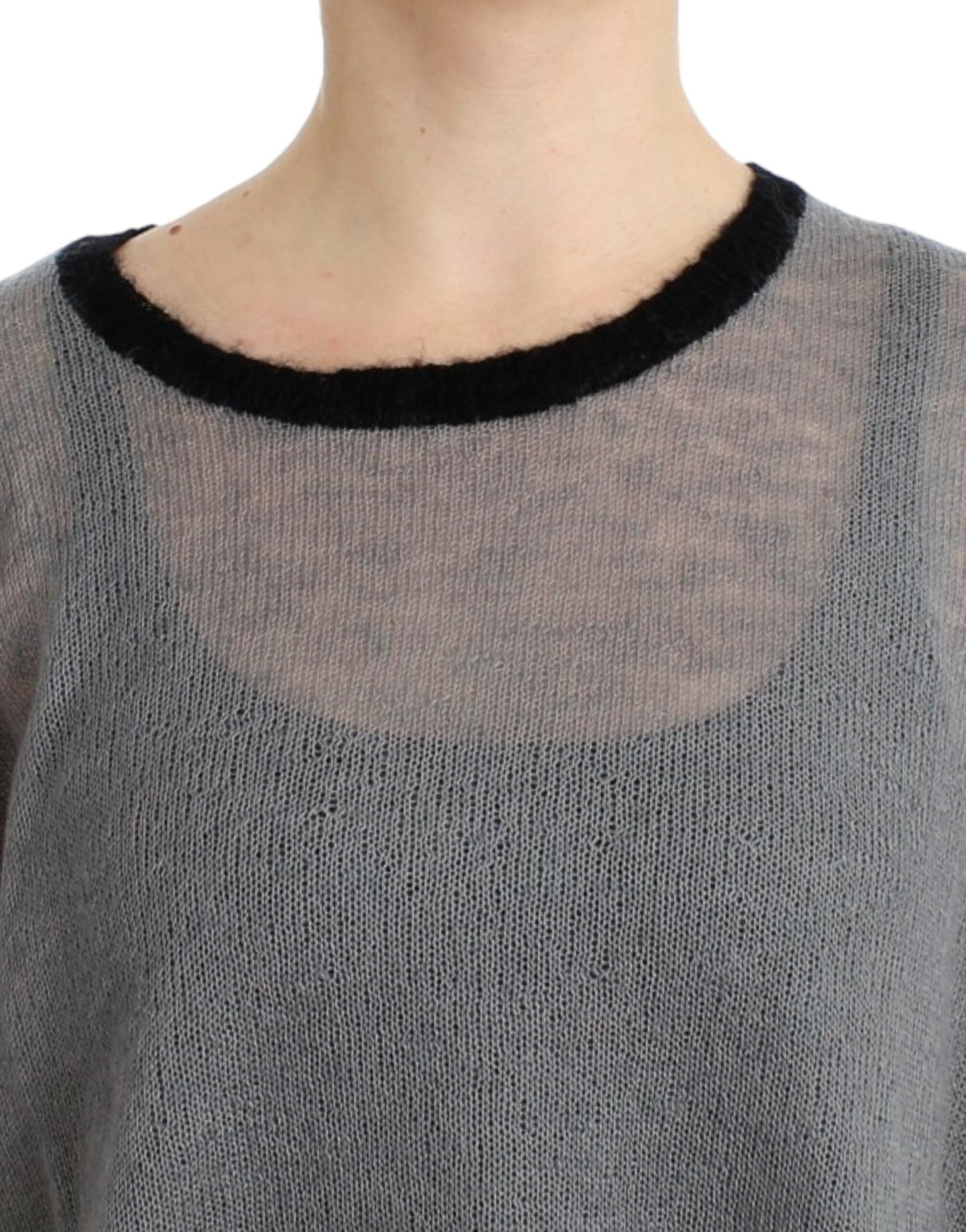 Costume National Schicker asymmetrischer Strickpullover mit Verzierungen