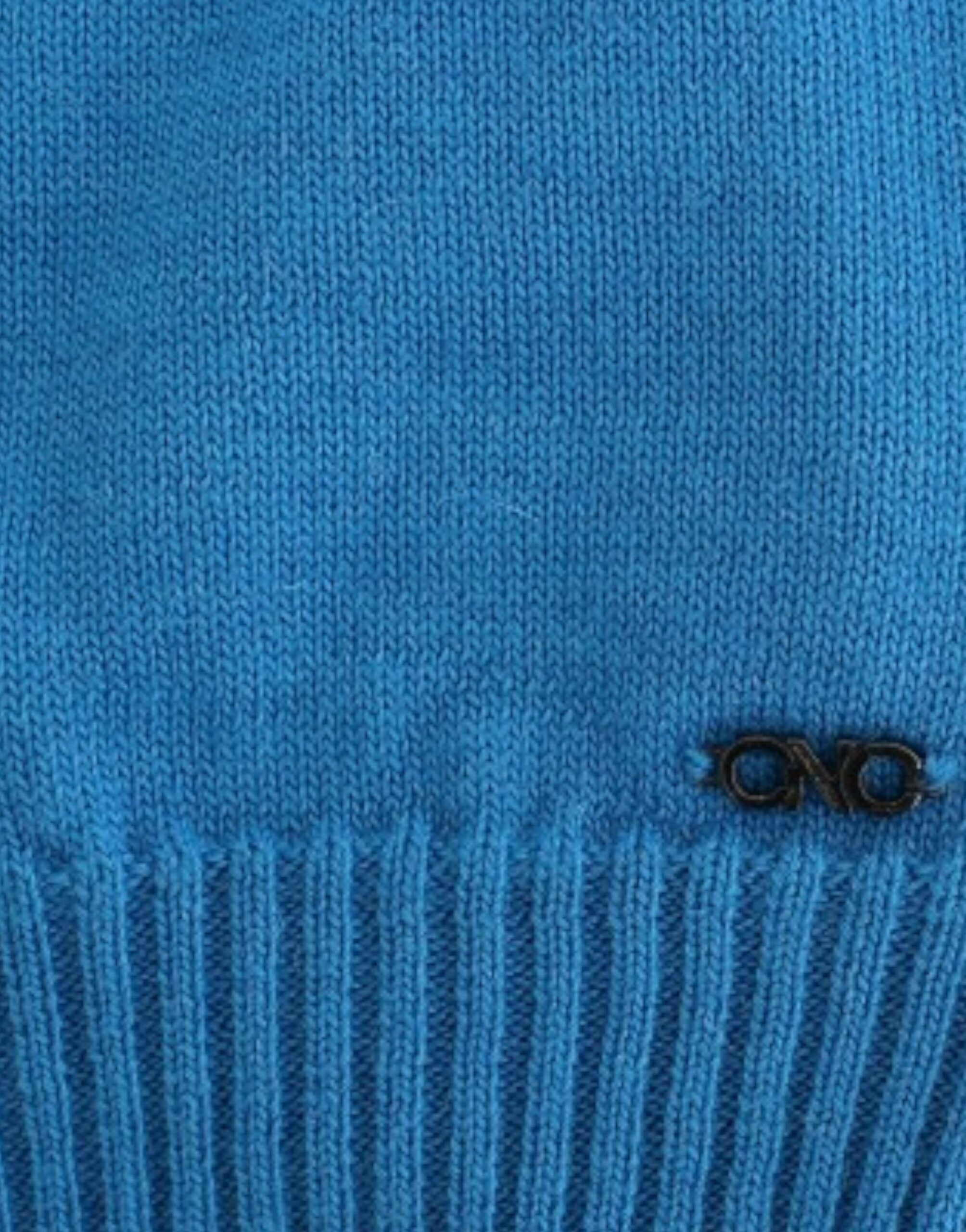 Costume National Gemütlicher blauer Strickpullover mit Rundhalsausschnitt