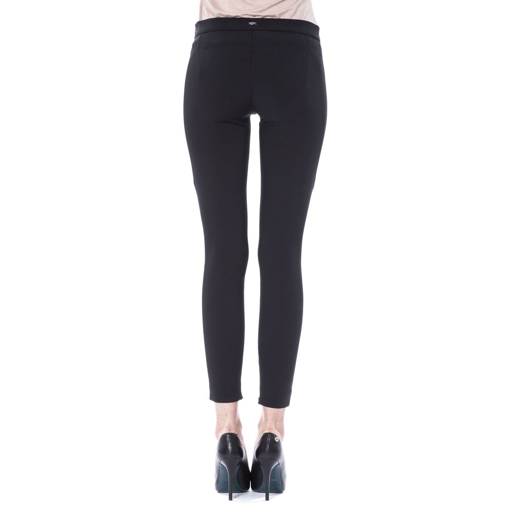 BYBLOS Elegant black skinny trousers with zip closure