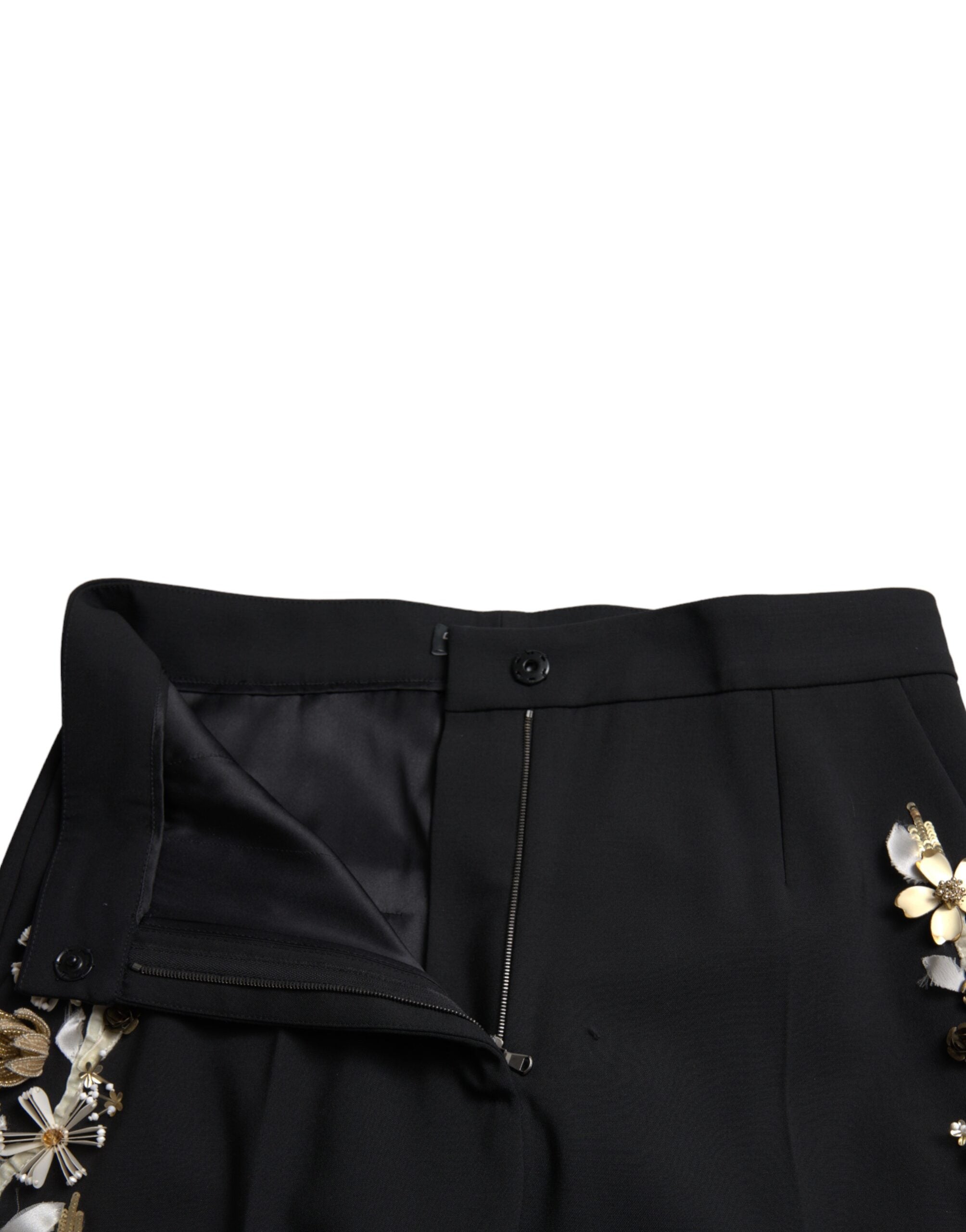 Dolce & Gabbana Elegante konisch zulaufende Hose mit hoher Taille und Blumenmuster