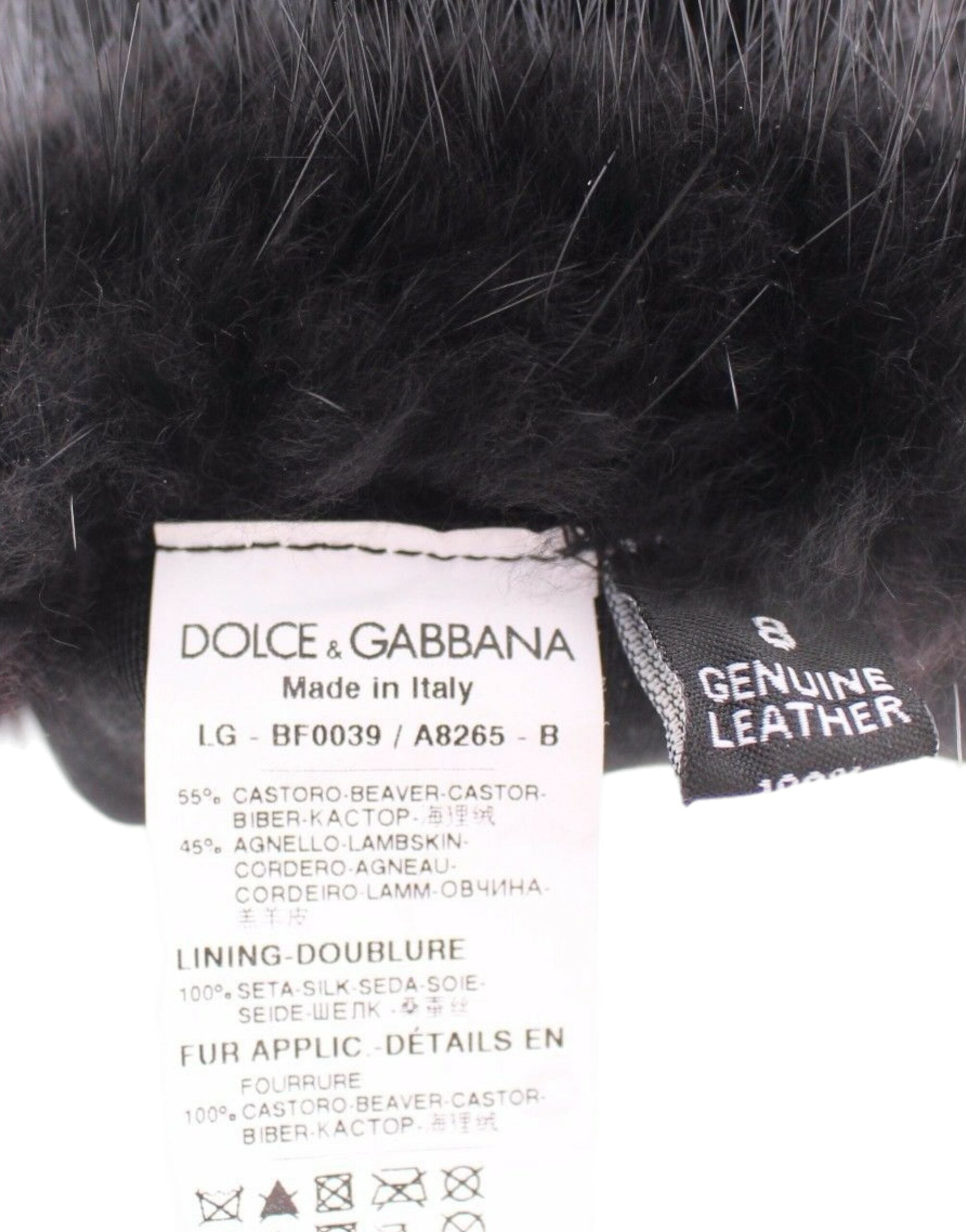 Dolce & Gabbana Elegante ellbogenlange Lederhandschuhe