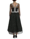 Load image into Gallery viewer, Dolce & Gabbana Elegantes langes schwarzes Kleid mit Kristallverzierungen
