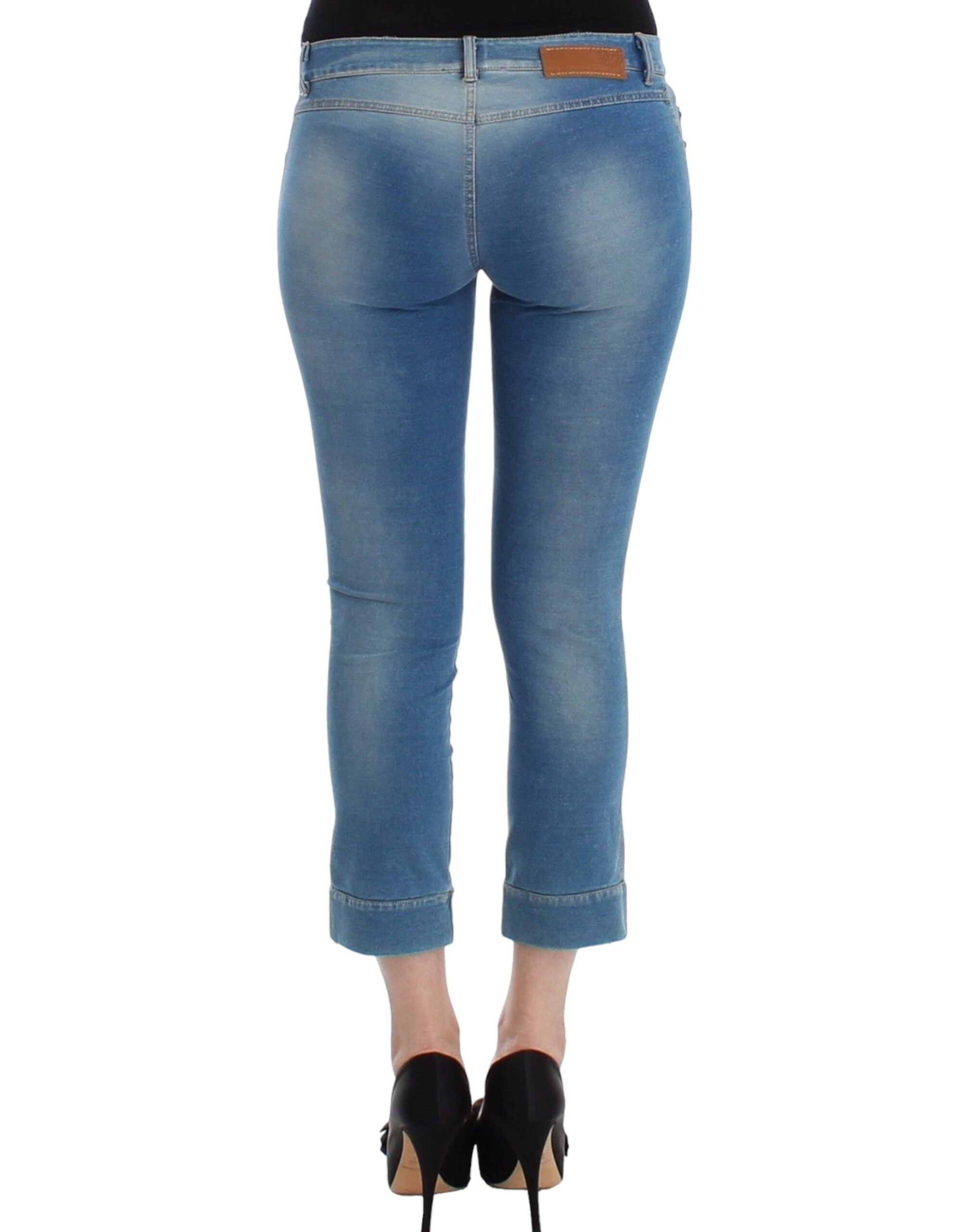 Ermanno Scervino Schicke blaue Capri-Jeans für elegante Sommermonate