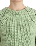 Bild in Galerie-Betrachter laden, Ermanno Scervino Schicker grüner Cropped Cotton Sweater
