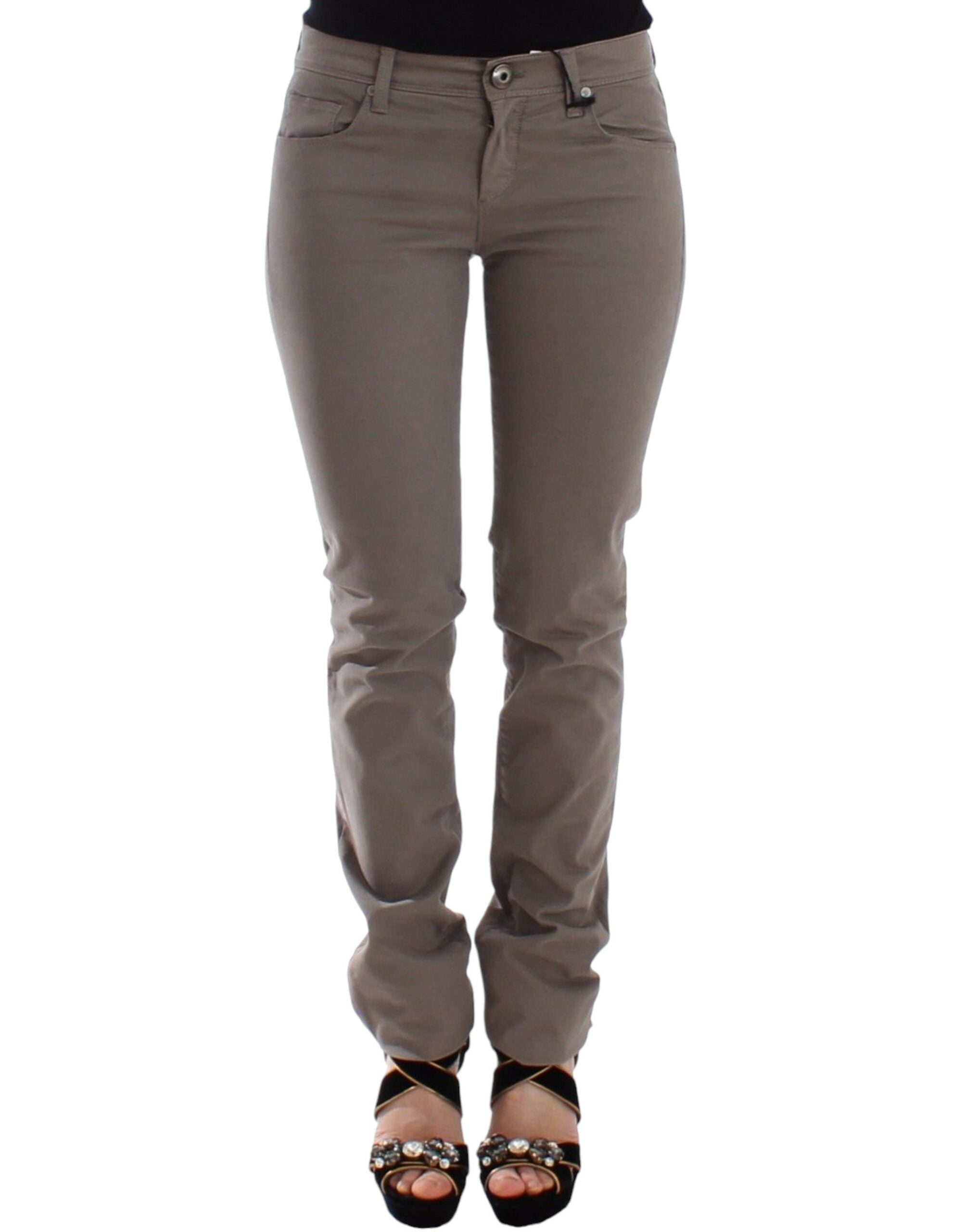 Ermanno Scervino Schicke Skinny Jeans in Taupe für den gehobenen Stil