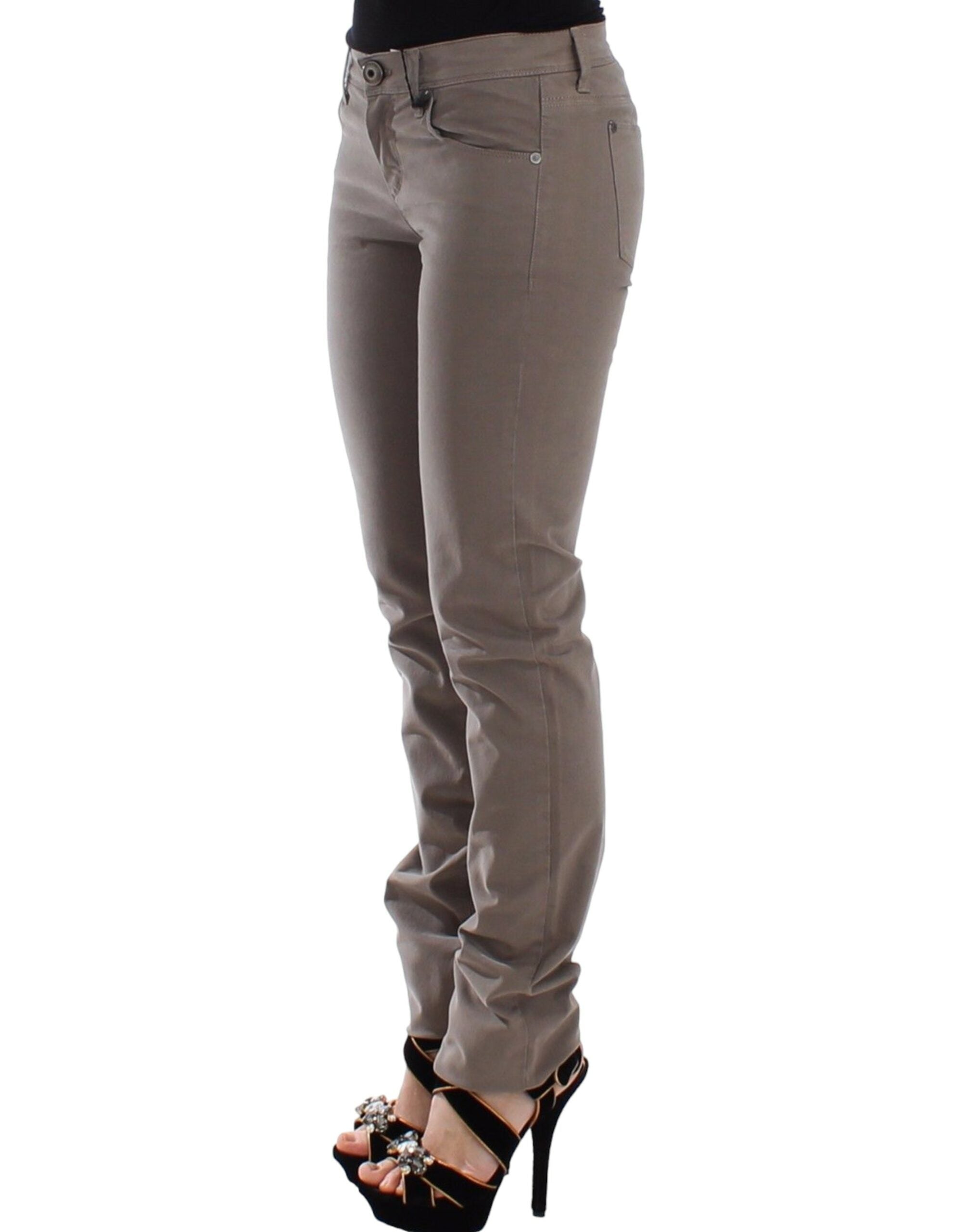 Ermanno Scervino Schicke Skinny Jeans in Taupe für den gehobenen Stil