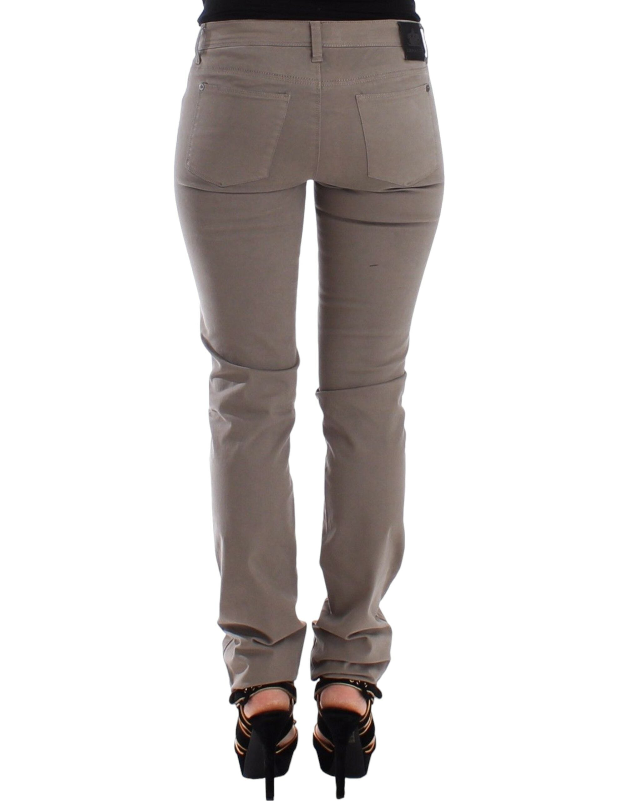 Ermanno Scervino Schicke Skinny Jeans in Taupe für den gehobenen Stil