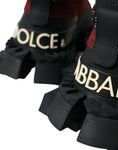 Load image into Gallery viewer, Dolce & Gabbana Burgunderfarbene Leder-High-Top-Sneakers
