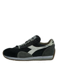 Load image into Gallery viewer, Diadora Schwarze und graue Equipe H Dirty Stone Wash Evo Turnschuhe
