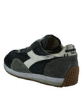 Load image into Gallery viewer, Diadora Schwarze und graue Equipe H Dirty Stone Wash Evo Turnschuhe
