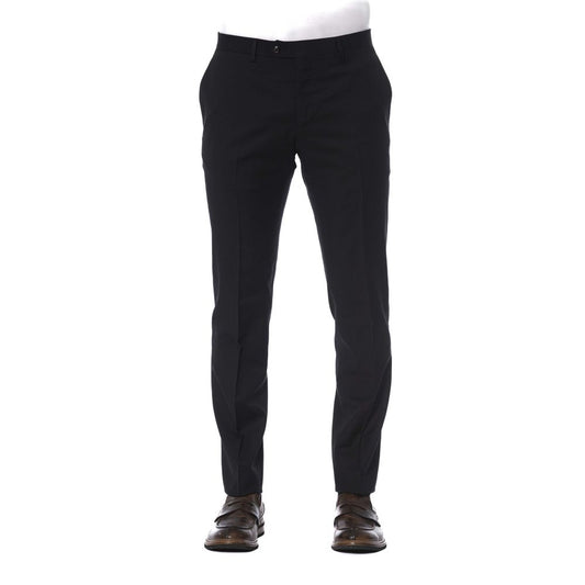 Trussardi Black Virgin Wool Jeans &amp; Trousers