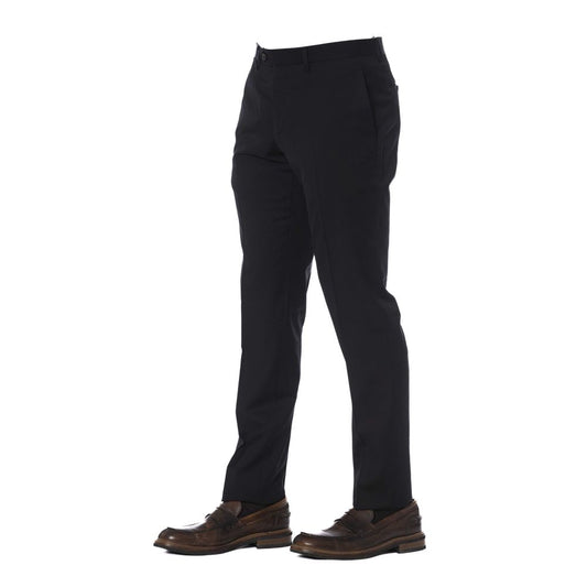 Trussardi Black Virgin Wool Jeans &amp; Trousers