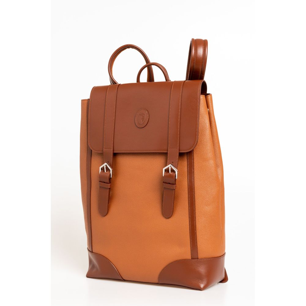 Trussardi Brauner Leder-Rucksack für Männer