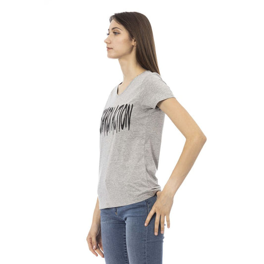 Trussardi Action Gray Cotton Tops &amp; T-Shirt