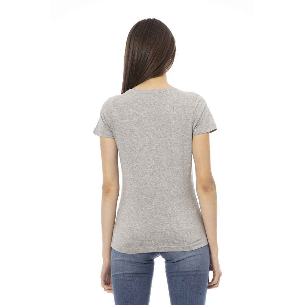 Trussardi Action Gray Cotton Tops &amp; T-Shirt