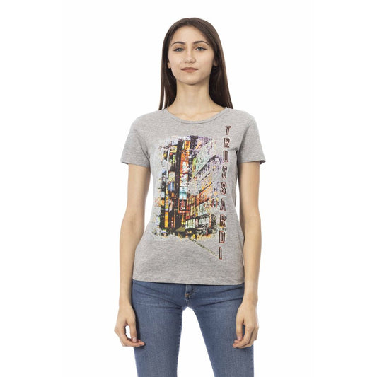 Trussardi Action Gray Cotton Tops &amp; T-Shirt