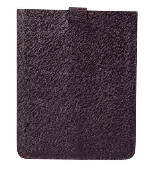 Dolce & Gabbana Elegantes Tablet-Etui aus Leder in sattem Braun