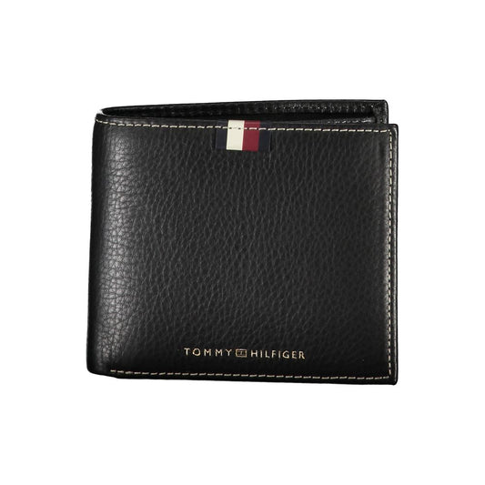 Tommy Hilfiger Schwarzes Leder Herren Portemonnaie