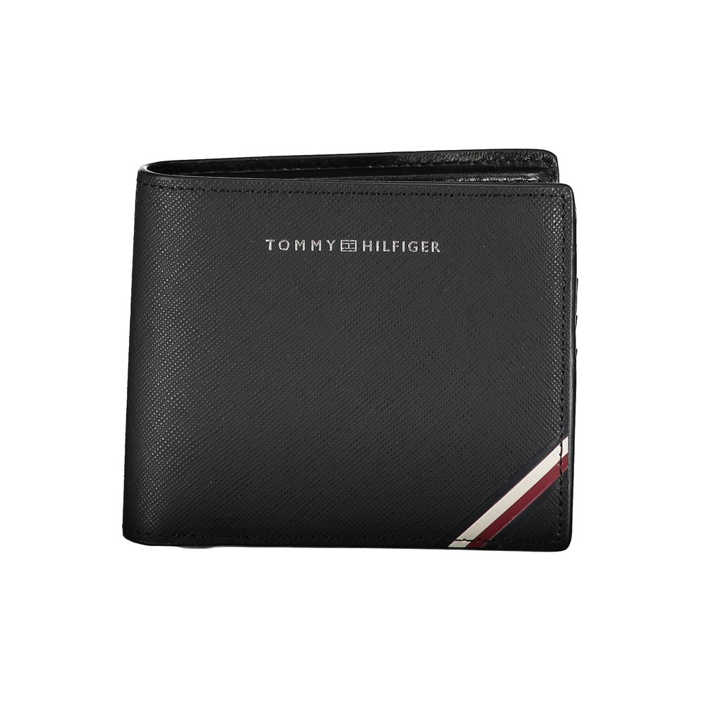 Tommy Hilfiger Schwarzes Leder Herren Portemonnaie