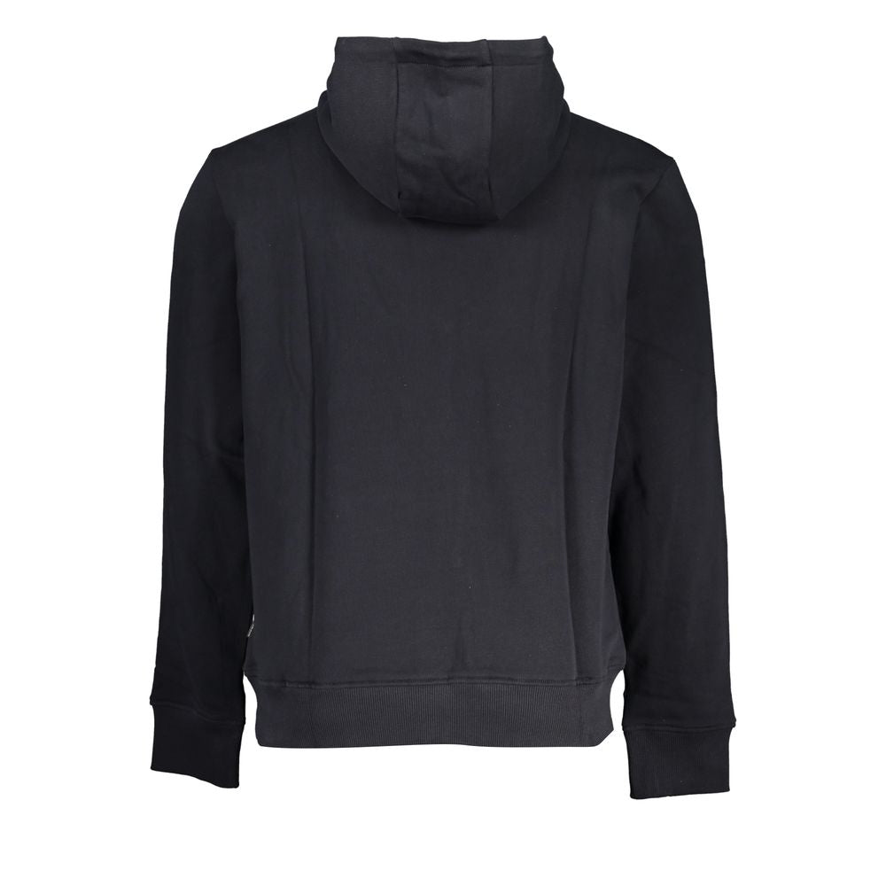 Napapijri Glattes schwarzes Sweatshirt mit Kapuze aus Baumwolle