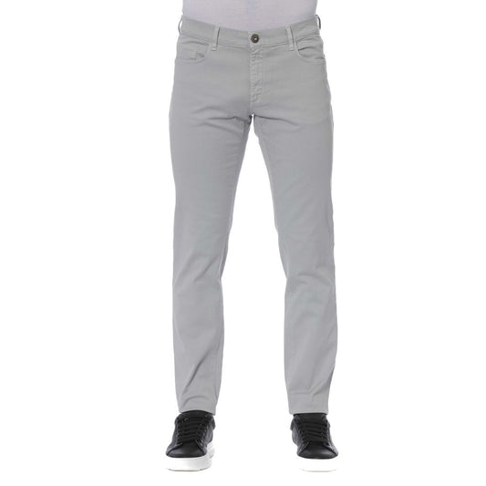 Trussardi Jeans Elegant grey cotton stretch jeans