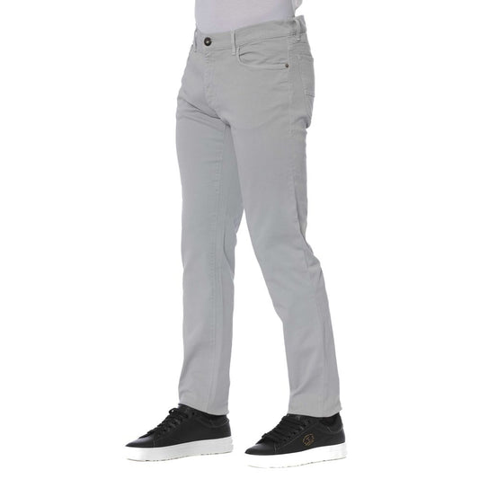 Trussardi Jeans Elegant grey cotton stretch jeans