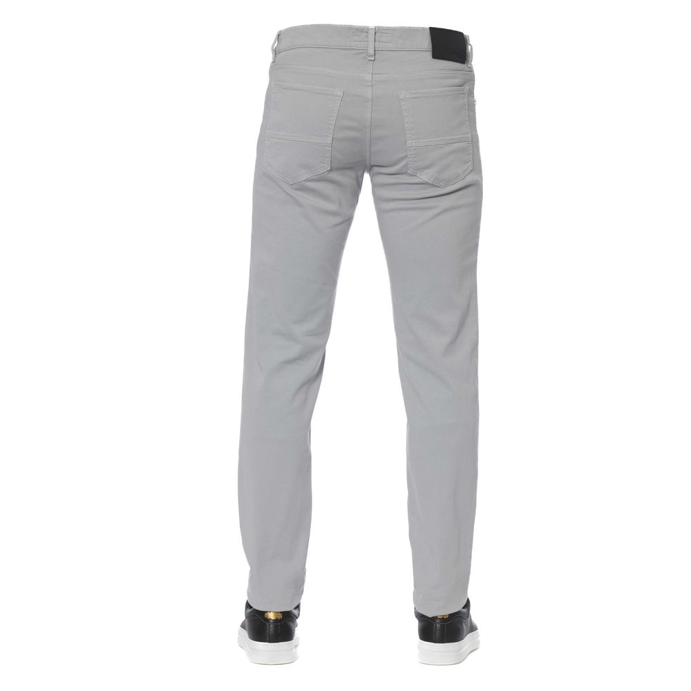 Trussardi Jeans Elegant grey cotton stretch jeans