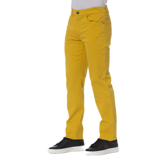 Trussardi Jeans Elegant trousers in yellow cotton blend