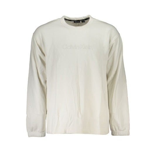 Calvin Klein Eleganter Pullover mit Rundhalsausschnitt und gebürstetem Logo