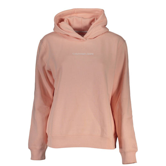 Calvin Klein Schickes rosa Fleece-Sweatshirt mit Kapuze