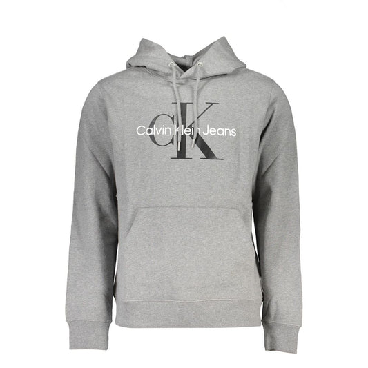 Calvin Klein Elegantes graues Langarm-Sweatshirt mit Kapuze