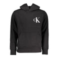 Resmi galeri görüntüleyiciye yükleyin, Calvin Klein Glattes schwarzes Sweatshirt mit Kapuze und Fleece-Futter
