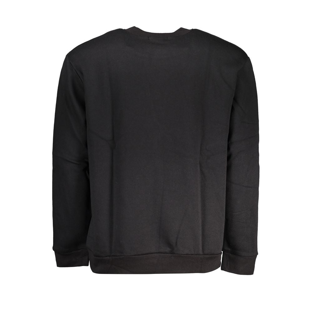 Cavalli Class Schickes Fleece-Sweatshirt mit Rundhalsausschnitt in Schwarz