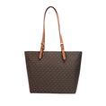 Bild in Galerie-Betrachter laden, Michael Kors Jet Set Medium Brown Signature PVC Double Pocket Tote Bag Purse
