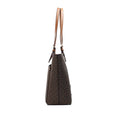 Bild in Galerie-Betrachter laden, Michael Kors Jet Set Medium Brown Signature PVC Double Pocket Tote Bag Purse
